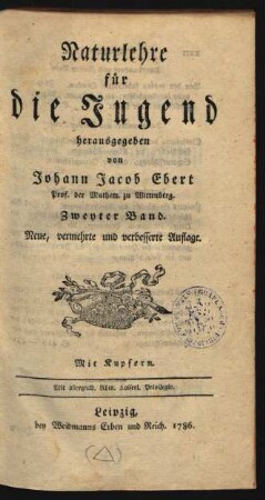 Bd. 2: Naturlehre für die Jugend