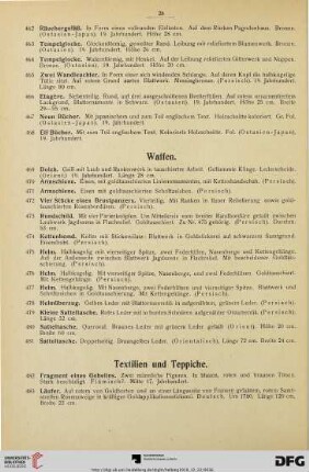 Textilien und Teppiche (Nr. 482-497)