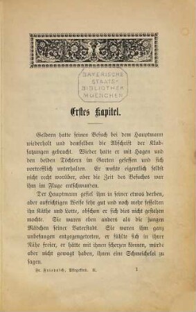 Das Pflegekind der Junggesellen : Roman, 2. Band