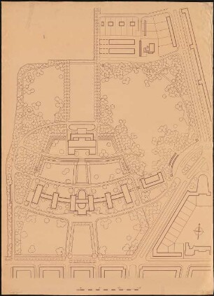 I.G.-Farben, Frankfurt/Main Verwaltungsgebäude: Lageplan 1:500 (von Inv.Nr. 3920)