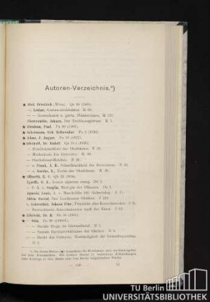 Autoren-Verzeichnis.