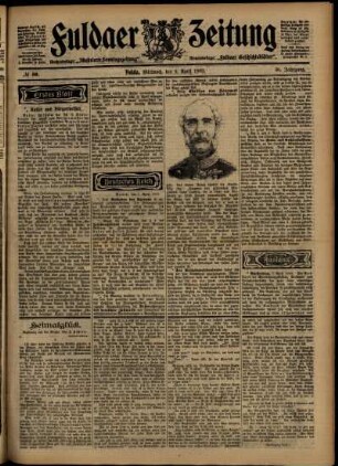 Erste Ausgabe vom Mittwoch, den 08. April 1903.