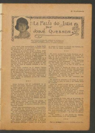 La falta de Julia : [Cuento] Ilustraciones de Hueyo.