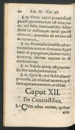 Caput XII. De Contractibus.
