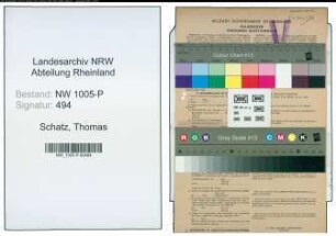 Entnazifizierung Thomas Schatz , geb. 20.03.1884 (Vollziehungsbeamter)