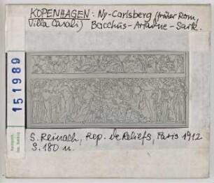 Kopenhagen: Ny-Carlsberg (früher Rom, Villa Casali) Bacchus-Ariadne-Sarkophag
