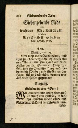 260-275, Wer diese meine Rede höret...