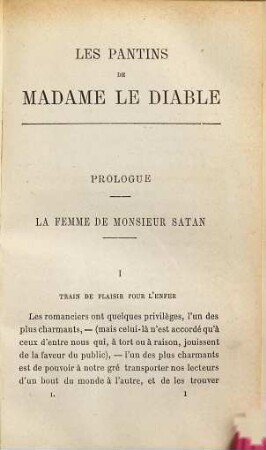 Les pantins de Madame le Diable, 1