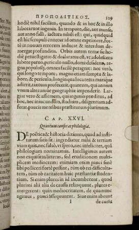 Cap. XXVI. Quantum conferat philologia.