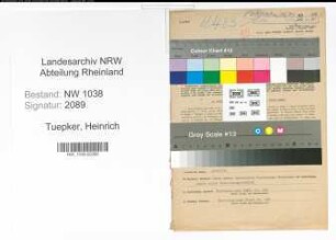 Entnazifizierung Heinrich Tuepker , geb. 13.04.1913 (Kaufmannsgehilfe)