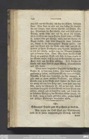 181. Schwarzes Papier zum Abzeichnen zu machen.