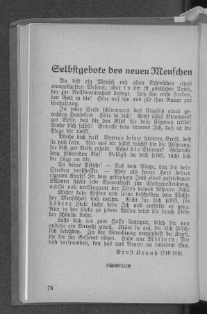 Selbstgebote des neuen Menschen