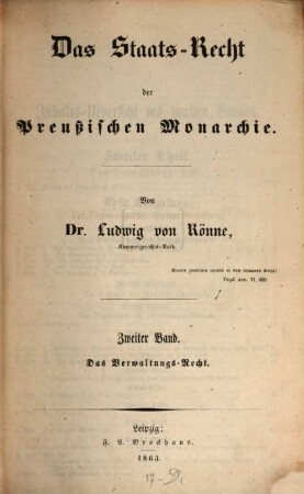 Das Staatsrecht der preußischen Monarchie, 2