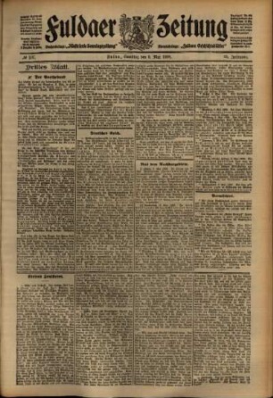 Dritte Ausgabe vom Samstag, den 09. Mai 1908.