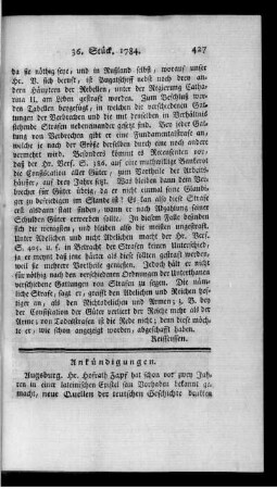 Ankündigung