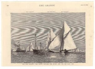 The Nice Ragatta: The Yachts rounding the Judge"s ship for the first time