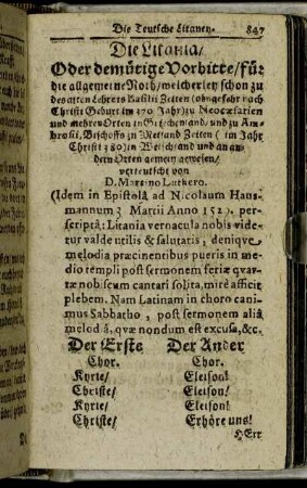 Die Teutsche Litaney.