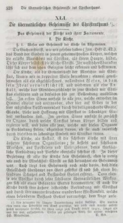 528-549 Die übernatürlichen Geheimnisse des Christenthums : sechster Artikel