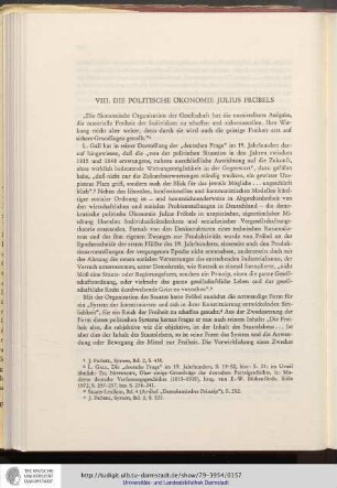 VIII. Die politische Ökonomie Julius Fröbels