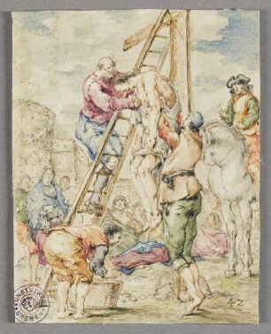 Kreuzabnahme, Blatt 42 der Folge: "Leben Christi"