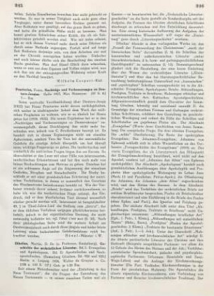 245-248 [Rezension] Dibelius, Martin, Geschichte der urchristlichen Literatur
