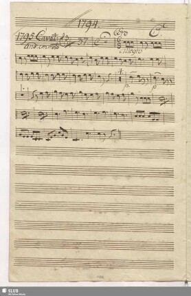 1795. Cavatina: Calma l'affanno / Martín y Soler, V.