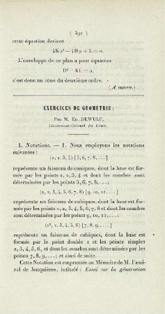Exercices de géométrie.