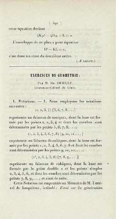 Exercices de géométrie.