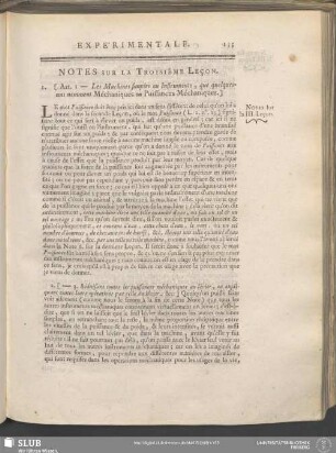 Notes Sur La Troisiéme Leçon