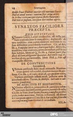 Syntaxeos Præcepta.