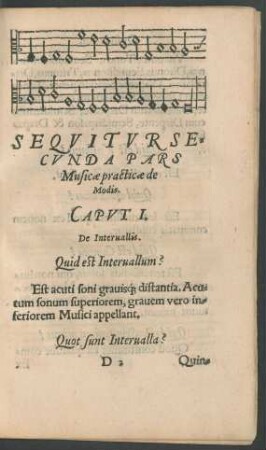 Sequitur Secunda Pars Musicae practicae de Modis.