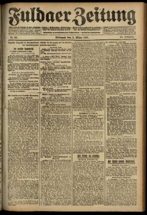 Ausgabe vom Mittwoch, den 07. März 1917.