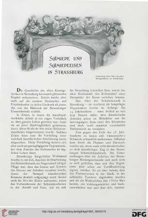 Schmiede und Schmiedeeisen in Strassburg