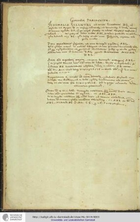 Generalia Praecognita