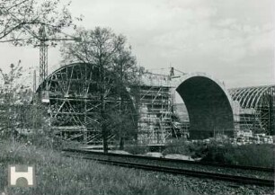 Reichsautobahn-Brücke über der Saale, Deutschland, 1937-1938