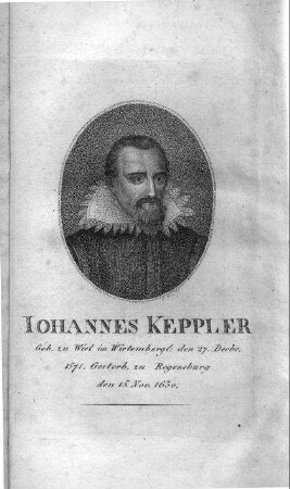 Biographische Notiz von Johannes Keppler