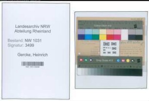 Entnazifizierung Heinrich Gercke , geb. 00.00.0000 (Postinspektor)
