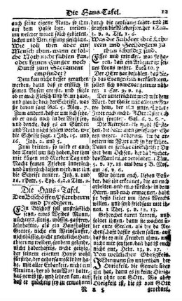 Die HAUS-Tafel. Den Bischöffen / Pfarrherrn und Predigern.