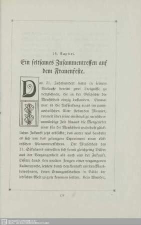 14. Ein seltsames Zusammentreffen auf dem Frauenfeste.
