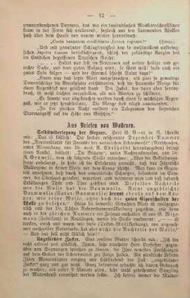 Aus Briefen von Wollenen.