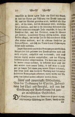 Fünf und zwanzigste Abtheilung.
