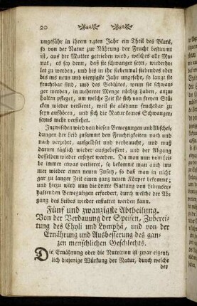 Fünf und zwanzigste Abtheilung.