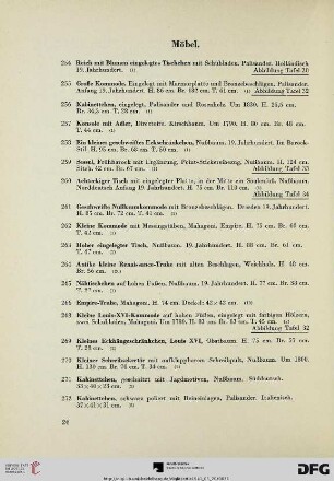 Möbel (Nr. 254-282)