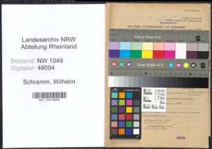 Entnazifizierung Wilhelm Schramm , geb. 09.08.1911 (Lackierer)