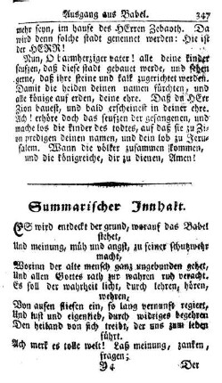 Summarischer Innhalt