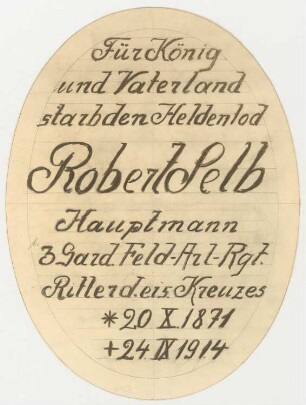 Grabstein Robert Selb: Inschrift