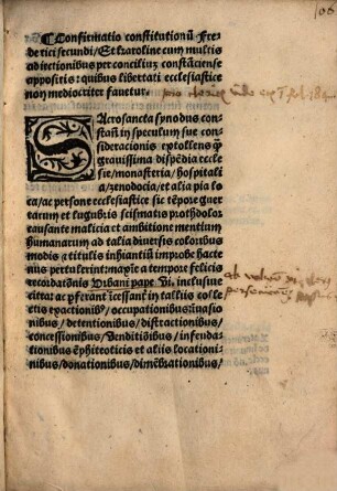 Confirmatio Constitutionum Friderici II. et Carolinae per concilium Constantiense