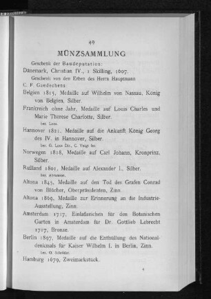Münzsammlung