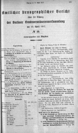 No. 10, 19. April 1917