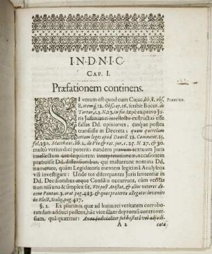 Cap. I. Præfationem continens.